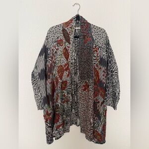 SOFT SURROUNDINGS Wool-Blend Open Front Long Cardigan Sweater Women’s L/XL